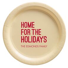 Home For The Holidays Paper Plates