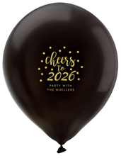 Confetti Dots Cheers to the New Year Latex Balloons