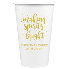 Making Spirits Bright Paper Coffee Cups