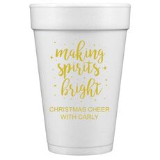 Making Spirits Bright Styrofoam Cups