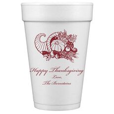 Thanksgiving Horn Styrofoam Cups