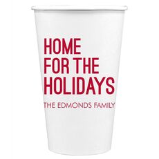 Home For The Holidays Paper Coffee Cups