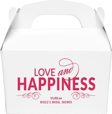 Love and Happiness Scroll Gable Favor Boxes