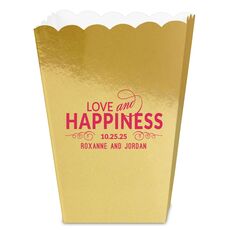 Love and Happiness Scroll Mini Popcorn Boxes