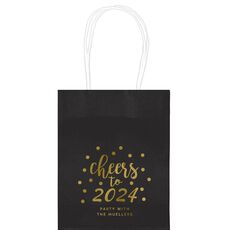 Confetti Dots Cheers to the New Year Mini Twisted Handled Bags