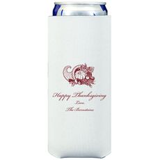 Thanksgiving Horn Collapsible Slim Koozies