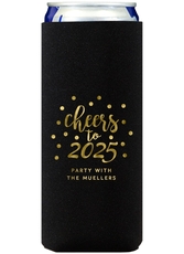 Confetti Dots Cheers to the New Year Collapsible Slim Huggers