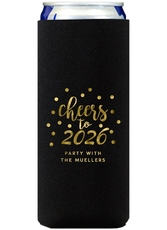 Confetti Dots Cheers to the New Year Collapsible Slim Huggers