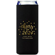 Confetti Dots Cheers to the New Year Collapsible Slim Huggers