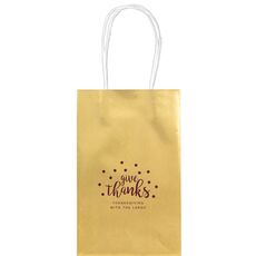 Confetti Dots Give Thanks Medium Twisted Handled Bags