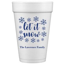 Let It Snow Styrofoam Cups