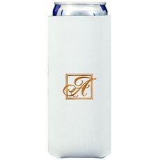 Framed Initial Collapsible Slim Koozies