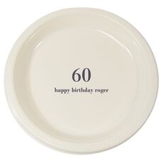 Large Number with Text Plastic Plates