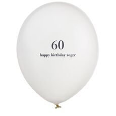Large Number with Text Latex Balloons