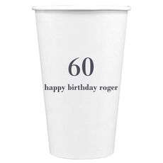 Large Number with Text Paper Coffee Cups