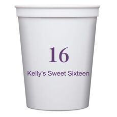 Large Number with Text Stadium Cups