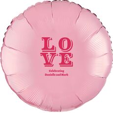 Retro Love Mylar Balloons