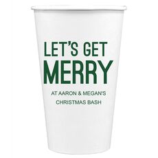 Let's Get Merry Paper Coffee Cups