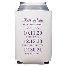 Our Love Story Collapsible Koozies
