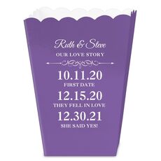 Our Love Story Mini Popcorn Boxes