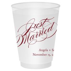 Romantic Just Married Shatterproof Cups