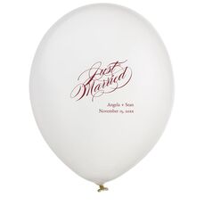 Romantic Just Married Latex Balloons