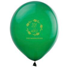 Joy to the World Wreath Latex Balloons