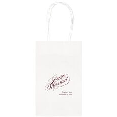Romantic Just Married Medium Twisted Handled Bags