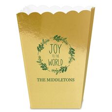 Joy to the World Wreath Mini Popcorn Boxes