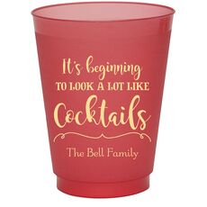 It's Beginning To Look A Lot Like Cocktails Colored Shatterproof Cups