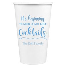 It's Beginning To Look A Lot Like Cocktails Paper Coffee Cups