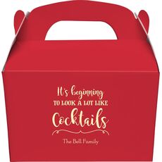 It's Beginning To Look A Lot Like Cocktails Gable Favor Boxes