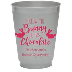 Follow The Bunny Colored Shatterproof Cups