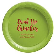 Drink Up Grinches Paper Plates