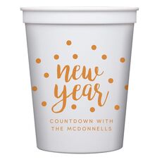 Confetti Dots New Year Stadium Cups