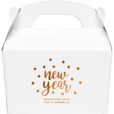 Confetti Dots New Year Gable Favor Boxes