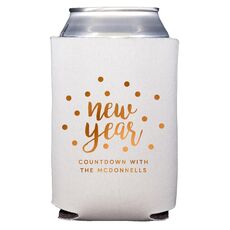 Confetti Dots New Year Collapsible Koozies