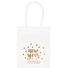 Confetti Dots New Year Mini Twisted Handled Bags