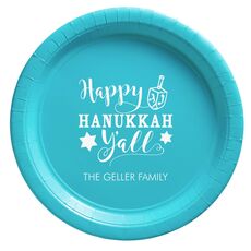 Happy Hanukkah Y'all Paper Plates
