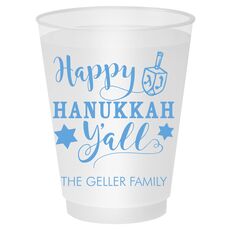 Happy Hanukkah Y'all Shatterproof Cups