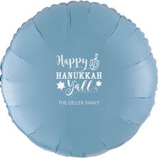 Happy Hanukkah Y'all Mylar Balloons