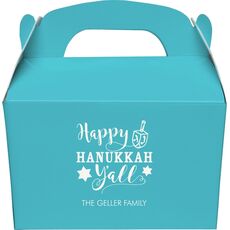 Happy Hanukkah Y'all Gable Favor Boxes