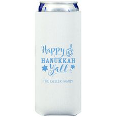 Happy Hanukkah Y'all Collapsible Slim Huggers