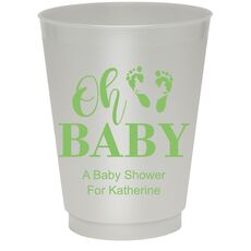 Oh Baby with Baby Feet Colored Shatterproof Cups
