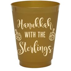 Hanukkah Dreidels Colored Shatterproof Cups
