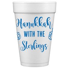 Hanukkah Dreidels Styrofoam Cups