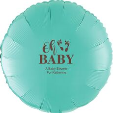 Oh Baby with Baby Feet Mylar Balloons