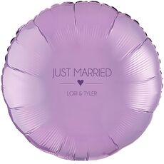 Just Married with Heart Mylar Balloons