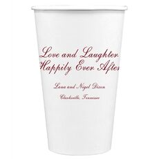Love and Laughter Paper Coffee Cups