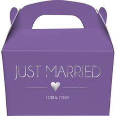 Just Married with Heart Gable Favor Boxes